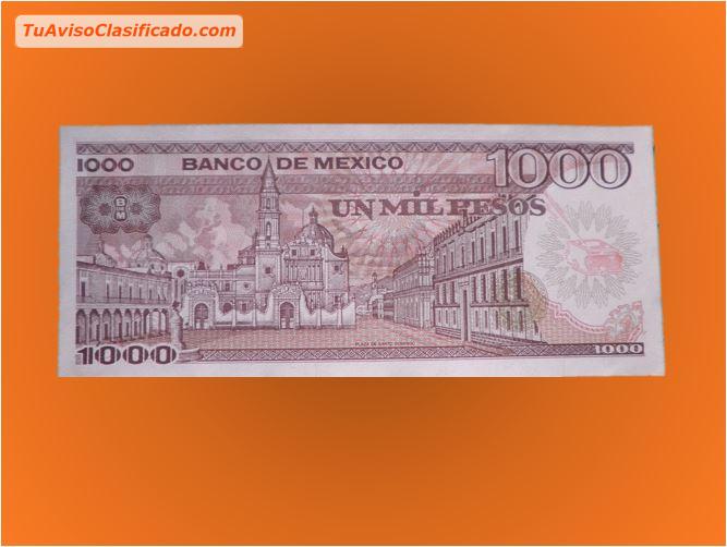 Sor Juana de Asbaje en este billete café de 1000 pesos Nuevo sin