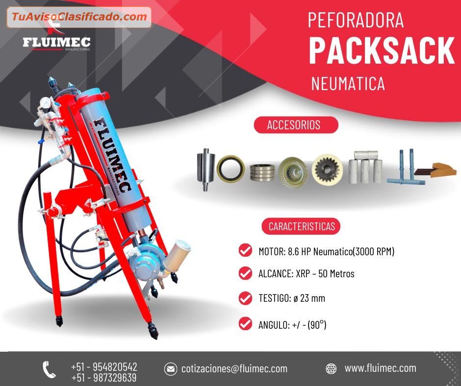 PERFORADORA NEUMATICA PACKSACK FL 50 MAQUINA VERSATIL PARA ROCAS